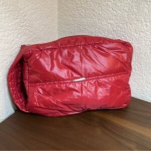 Anorak Cosmetic Organizer‎ Quilted Clutch Travel Bag Lightweight Red Excellent